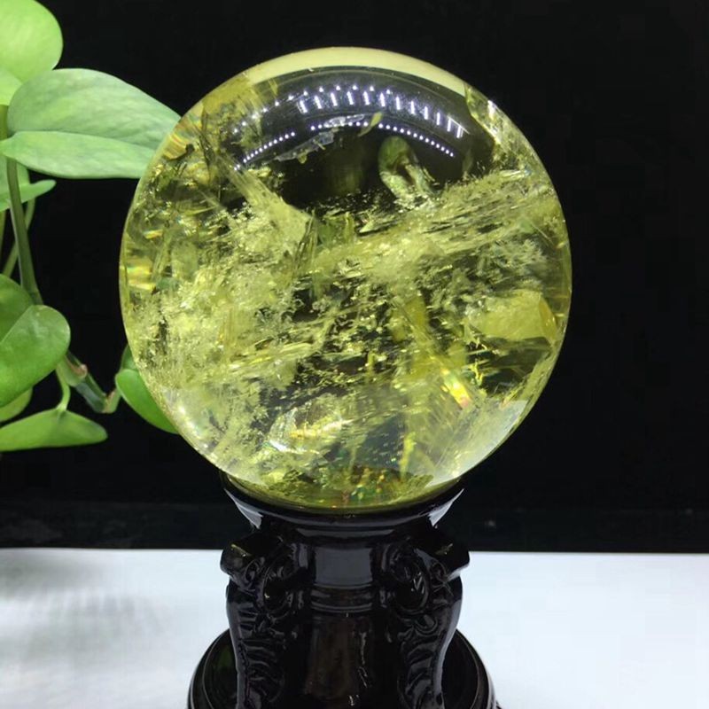 诺源珠宝 巴西天然黄水晶球摆件 黄水晶水晶球摆件家居摆件