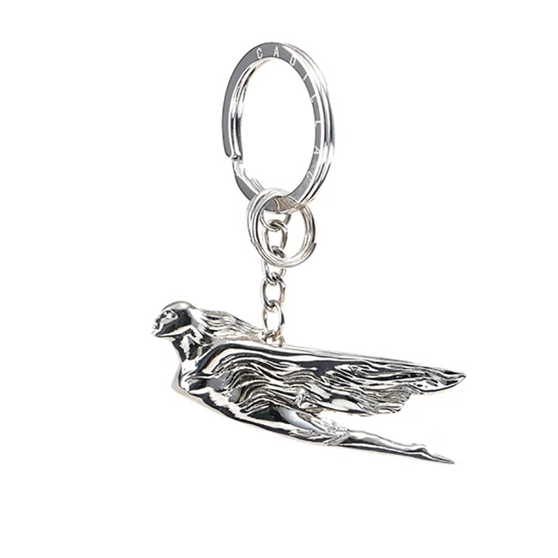 凯迪拉克（CADILLAC）【凯迪拉克】飞翔女神钥匙扣金属银光镀工艺品收藏纪念挂包礼物 金属银