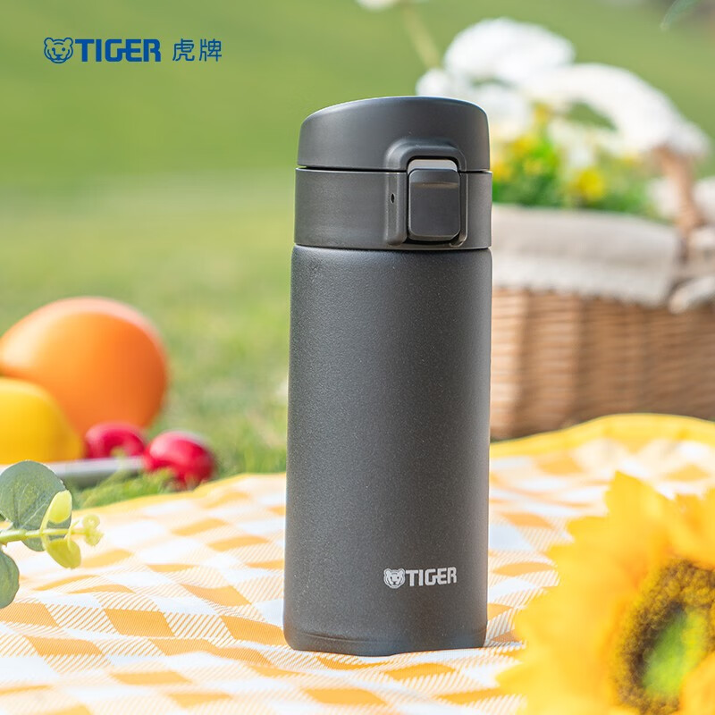 虎牌(tiger)保温杯男女不锈钢真空水杯一键开启弹盖杯 mka-k36c 曜石