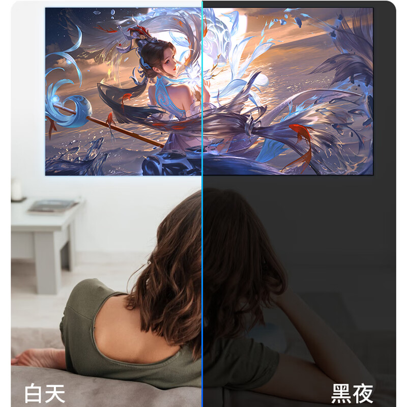 超级狮投影仪家用白天4K超高清家庭影院卧室客厅一体电视无线投屏自动对焦无需关灯办公会议投影机 S7【4K超高清】+100寸抗光幕布