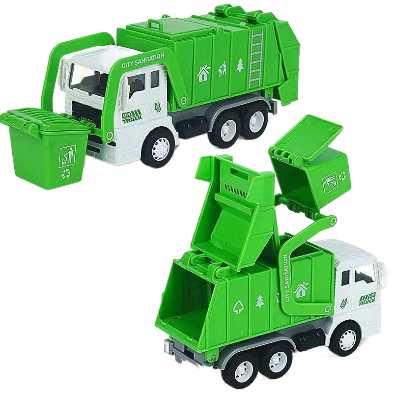 ONEVAN仿真垃圾車玩具兒童慣性垃圾分類桶環(huán)衛(wèi)水罐車工程套裝清潔小男孩 六件套裝【禮盒裝】送