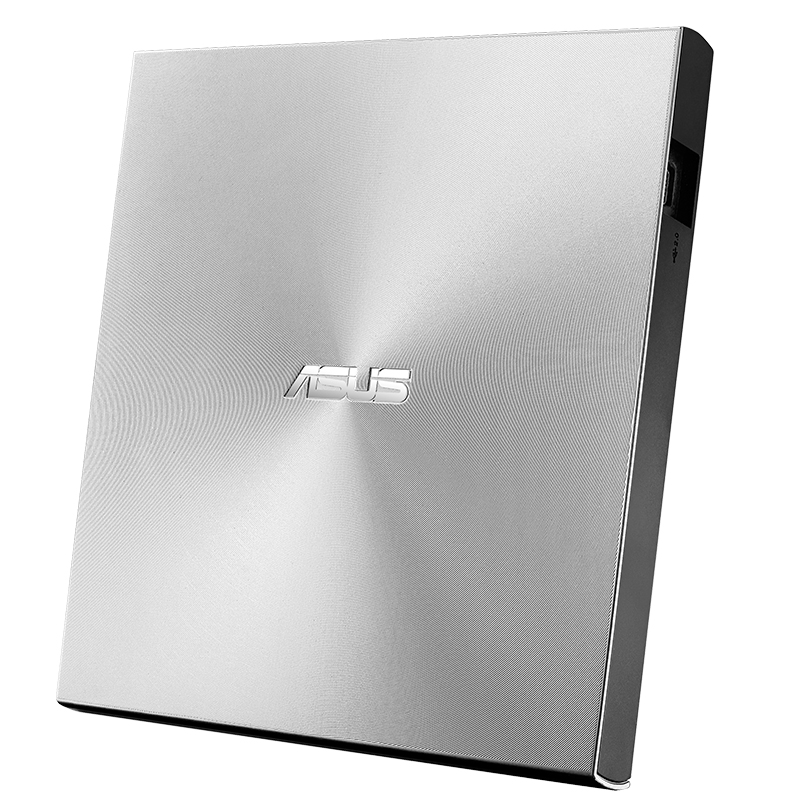 华硕(ASUS) 8倍速 外置DVD刻录机 移动光驱 支持USB/Type-C接口 (兼容苹果系统/SDRW-08U9M-U)-银色