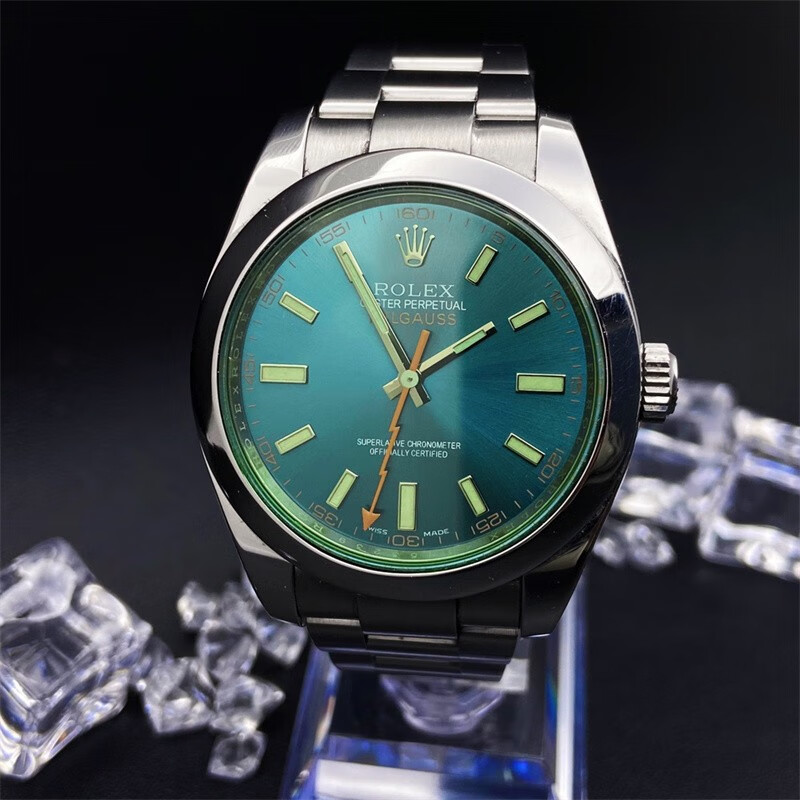 【二手95新】劳力士男表 格磁型系列 自动机械带夜光 表径40mm 绿玻璃
