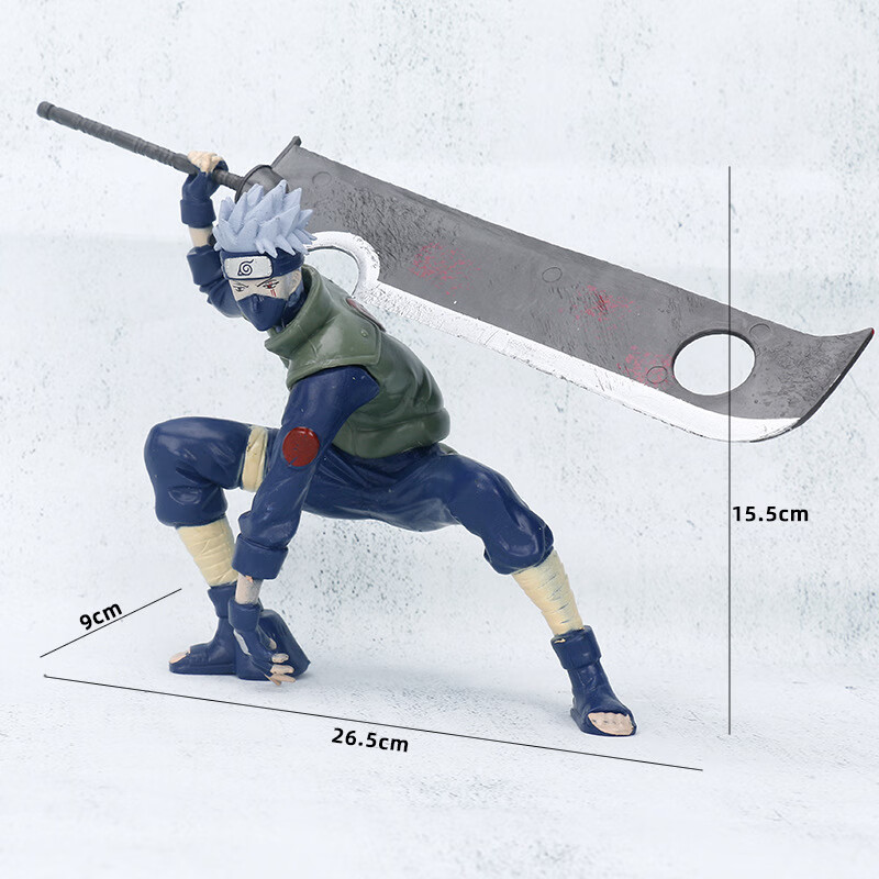 悠简森活斩首大刀写轮眼模型火影忍者疾风传摆件男孩子礼物 手拿大刀
