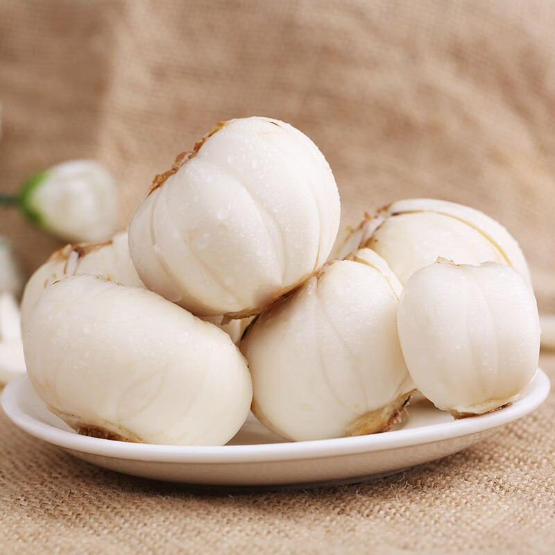 译优农甘肃兰州鲜百合新鲜现挖纯食用生甜白合当季蔬菜非干货特产 1斤装【9年生特大果共4颗】
