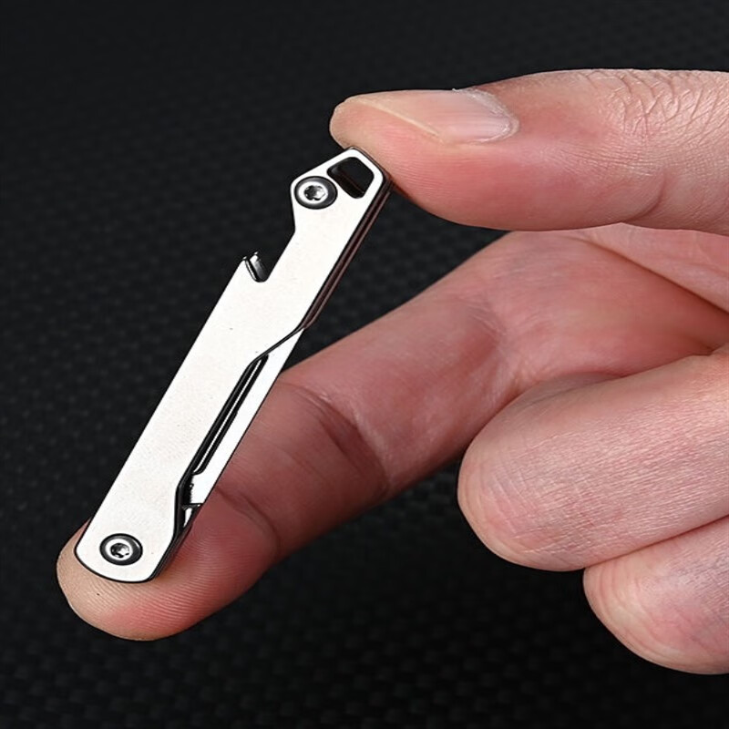 带开瓶器不锈钢11号折叠手术刀柄刀架拆快递便携美工刀hxm1 白色