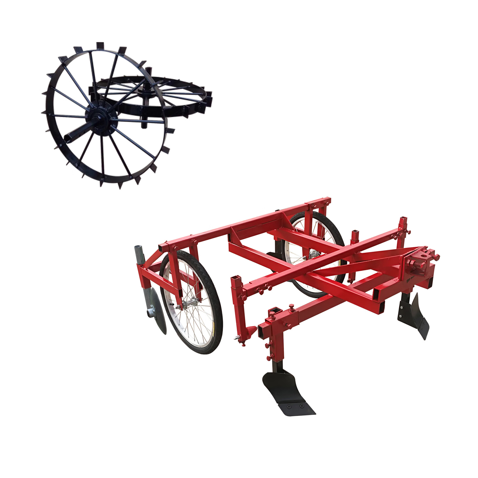 刘不丁小拱棚覆膜机烤烟铺膜机高垄大轮薄膜覆盖机微耕机地膜机农用