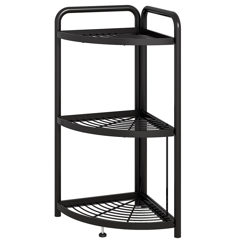 稳纳 厨房置物架落地 浴室卫生间转角架洗手间脸盆收纳架可折叠三角架厨房收纳台面架置物架子锅架 Z3503