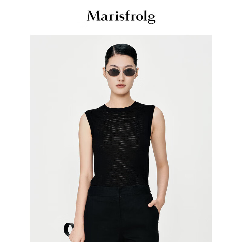marisfrolg玛丝菲尔针织衫吊牌成分不准确,各渠道请先下架 黑色 s