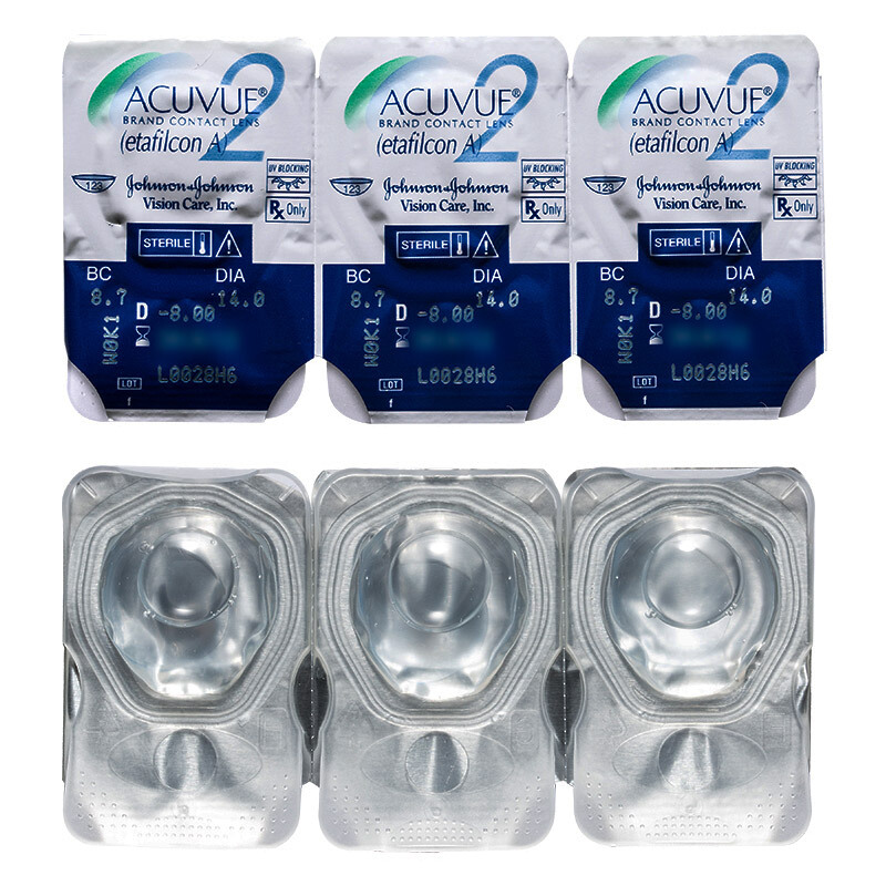 强生隐形眼镜 安视优 隐形眼镜 保湿超薄 润眸 两周抛双周抛 薄 6片装 润眸 325度