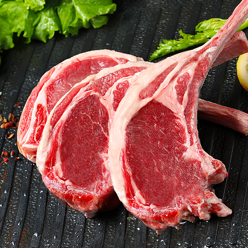 十里馋原切羊排新鲜法式羊排战斧小羊排烧烤烤肉食材半成品排骨冷冻
