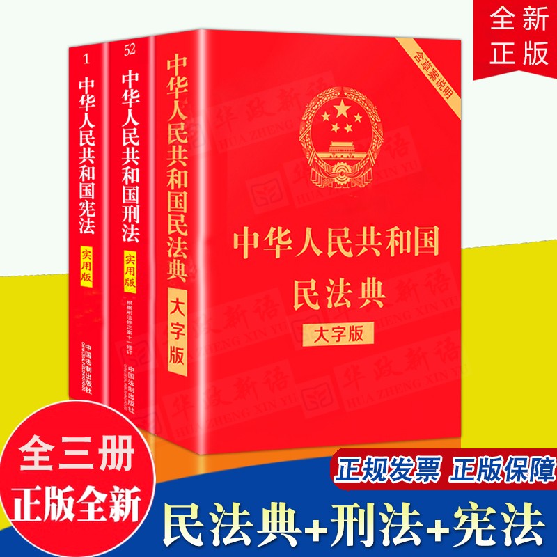 现货3本合集 中华人民共和国民法典(大字