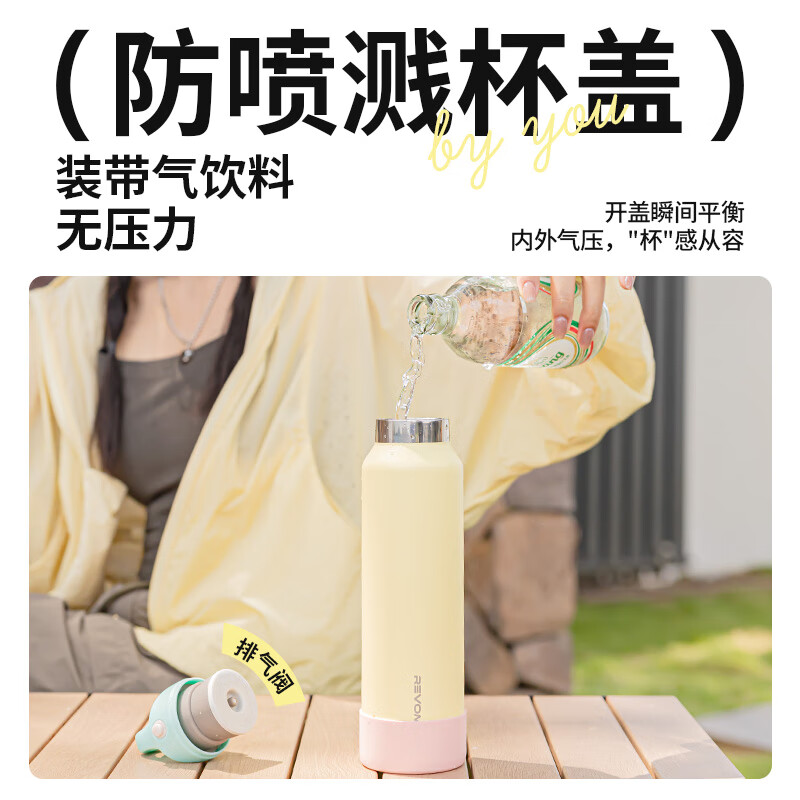 REVOMAX锐虎女士保温杯高颜值新款水杯送女生闺蜜生日礼物316l车载冷杯子 杯身【冰岛蓝】473ml赠杯刷杯套 多巴胺 彩色杯盖【浆果】
