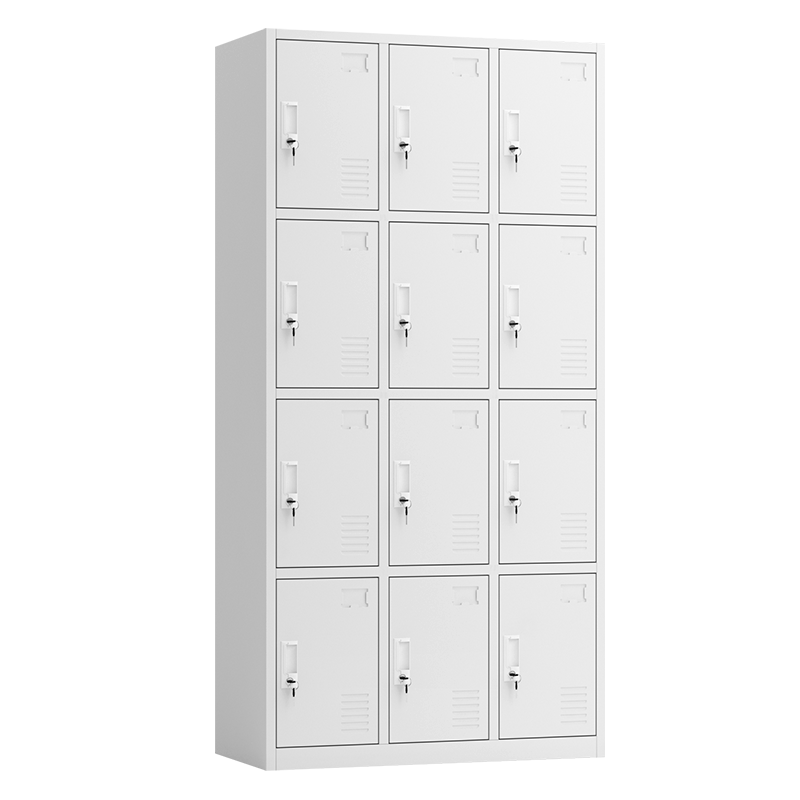 信京 钢制更衣柜员工柜带锁12门存放柜水杯柜铁皮存物柜十二门储物柜