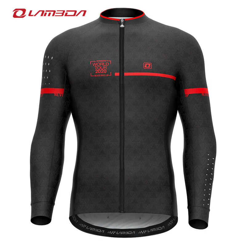 兰帕达春秋款骑行服抓绒长袖公路自行车男保暖长上衣防风套装 月野-抓绒长袖(前防风后抓绒) XL