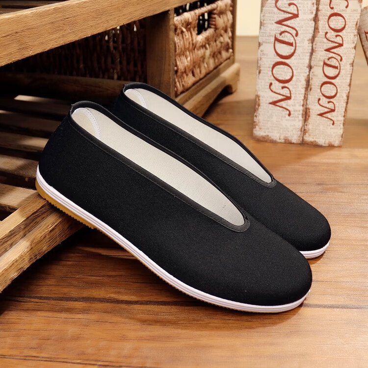 tificy特大码圆口布鞋男传统布鞋加肥加大老头鞋 牛筋底 37码