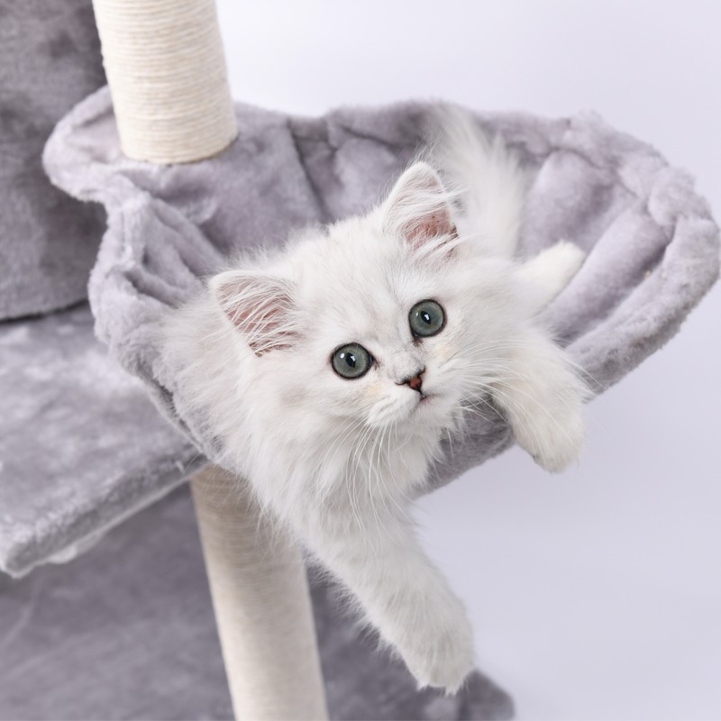 猫玩具猫抓板猫爬架大型豪华多层猫窝猫爬树自营时效灰色高档爬架这是冬天用的吗？