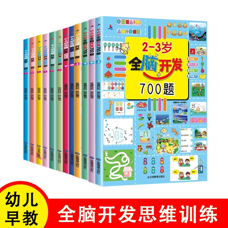  【2-6岁】全脑开发 思维游戏 早教启蒙早教书早教益智游戏书(全12册)详情图