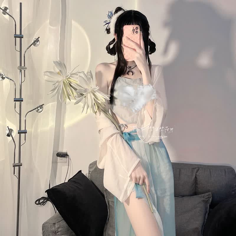 京菲依 古风国潮汉服旗袍cosplay制服纯欲性感异域风情诱惑舞蹈服装