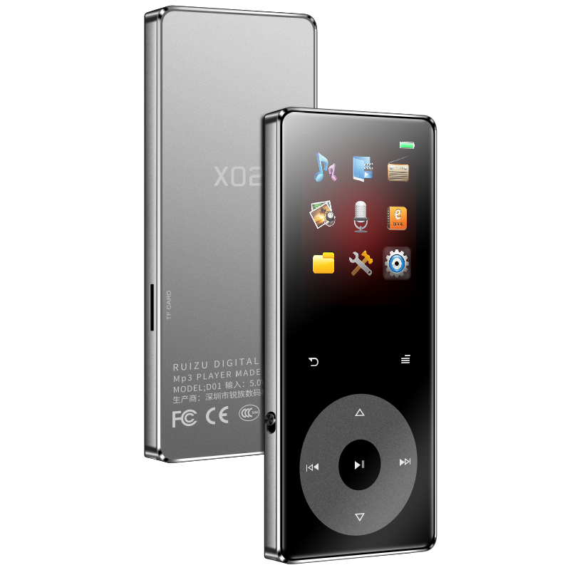 锐族(RUIZU) X02 8G 银色 金属触摸蓝牙外放无损音乐播放器mp3/mp4 随身听英语学习听力录音