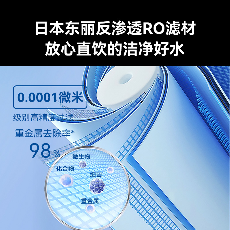 720 净饮一体机5重精滤一体式滤芯 进口反渗透RO膜 约一年更换一次 智慧生活APP智能提醒