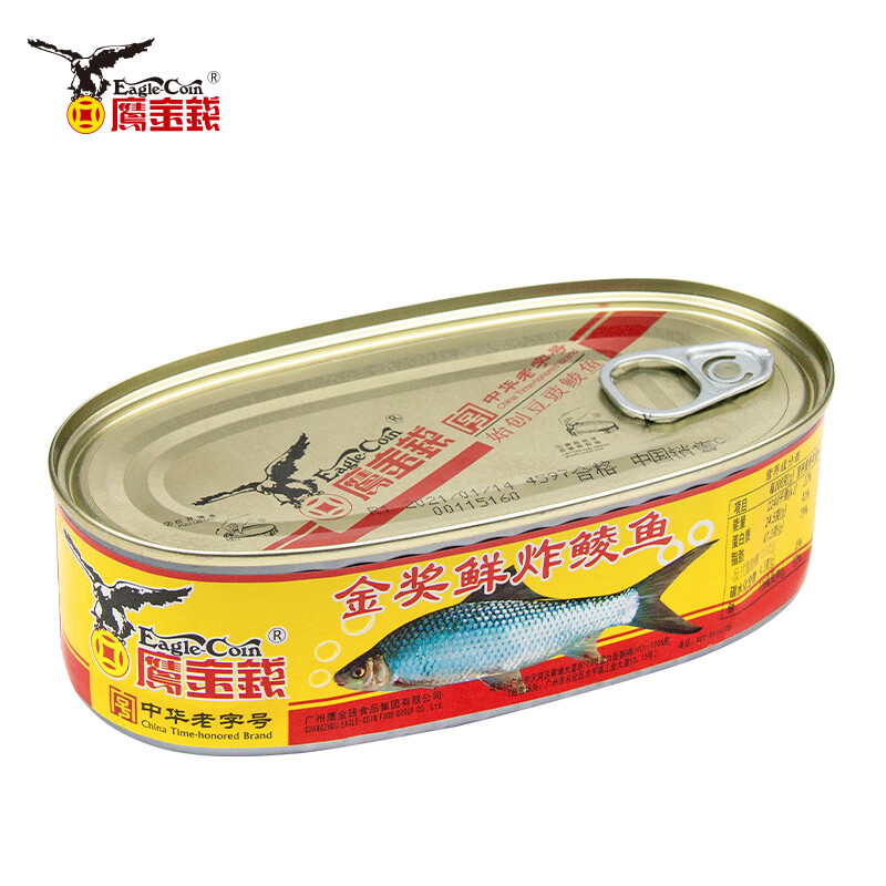 鹰金钱 鹰金钱鲜炸鲮鱼罐头227克/罐中华老字号即食下饭菜