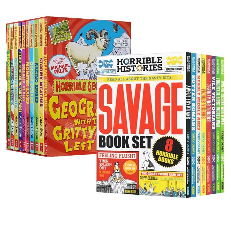 可怕的科学系列 可怕的地理 可怕的历史 18册 Horrible Geography Horrible Histories 英文原版小说 青少年科普读物 儿童章节小说 .