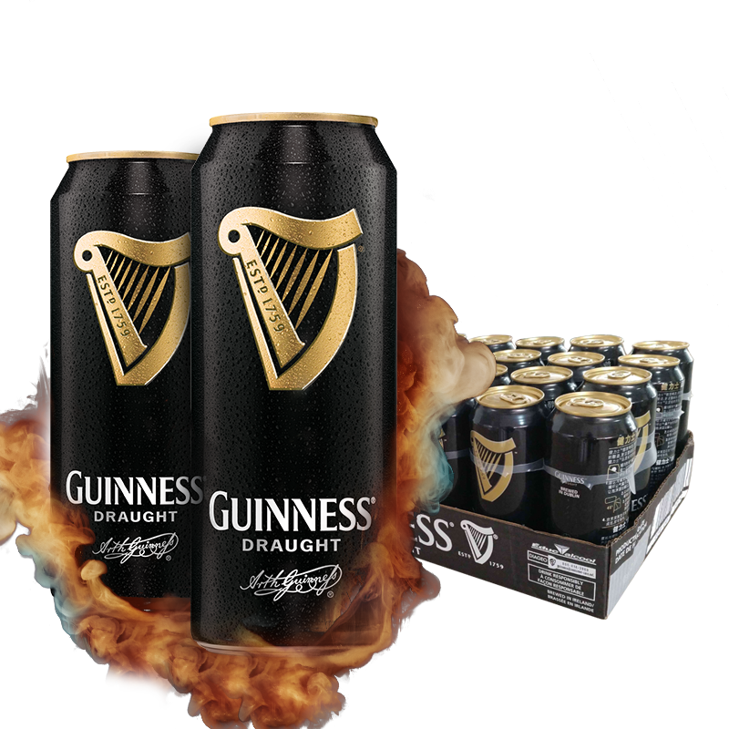 健力士（GUINNESS）精釀黑啤 百威集團 440mL 48罐 整箱裝