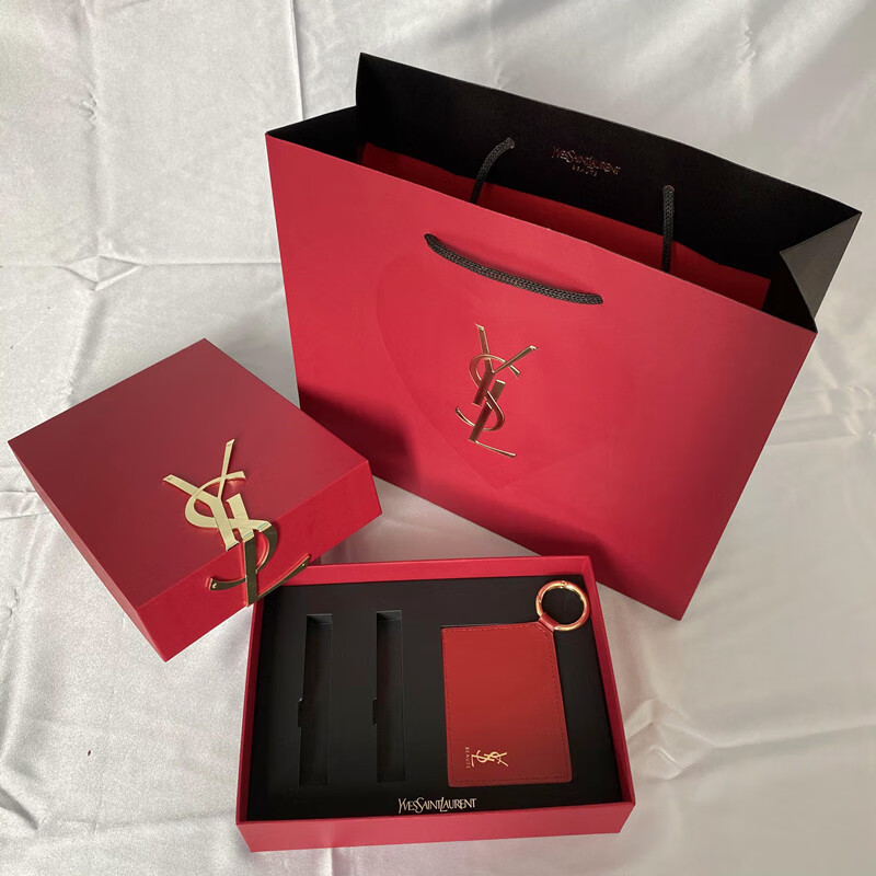 多川ysl礼盒空盒七ysl夕限定小金条礼品包装盒口红气垫礼盒空盒香水