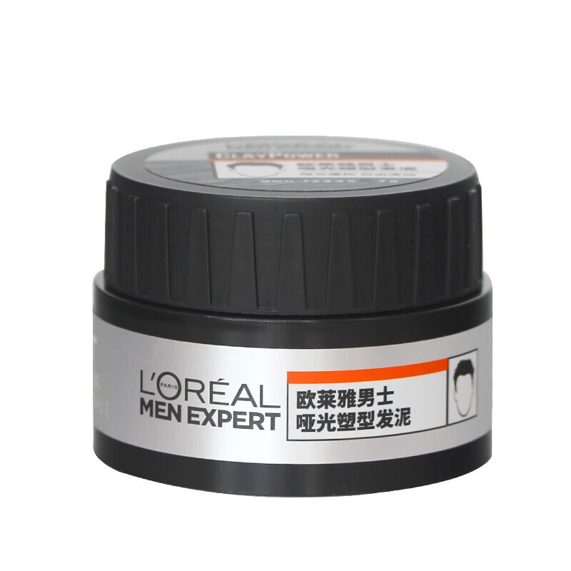 欧莱雅(loreal)男士定型造型发泥发蜡泡沫碎发整理神器男定型奶奶灰