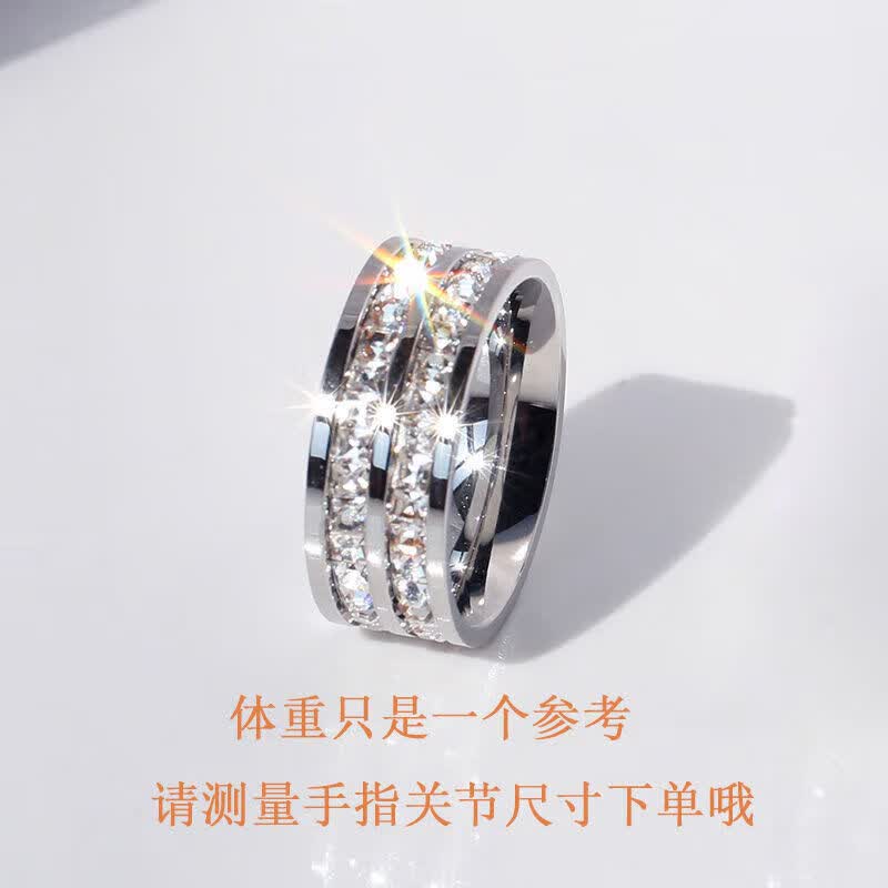 卡莱文感满天星戒指满钻情侣对戒满钻戒指女ins潮冷淡风食指环 满天星镀镀银色双排钻戒指 7号参考90-115-内径1.7cm高性价比高么？