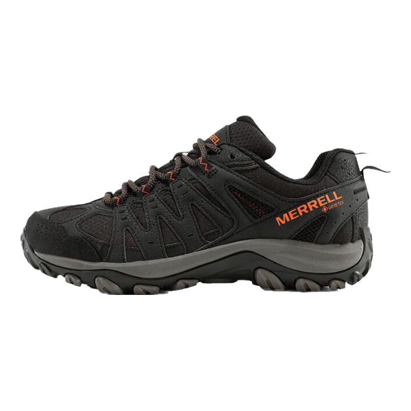 邁樂(Merrell)戶外徒步鞋男女款A(yù)CCENTOR GTX/WP經(jīng)典防水透氣防滑耐磨登山鞋 J036741-GTX黑桔(男款) 44