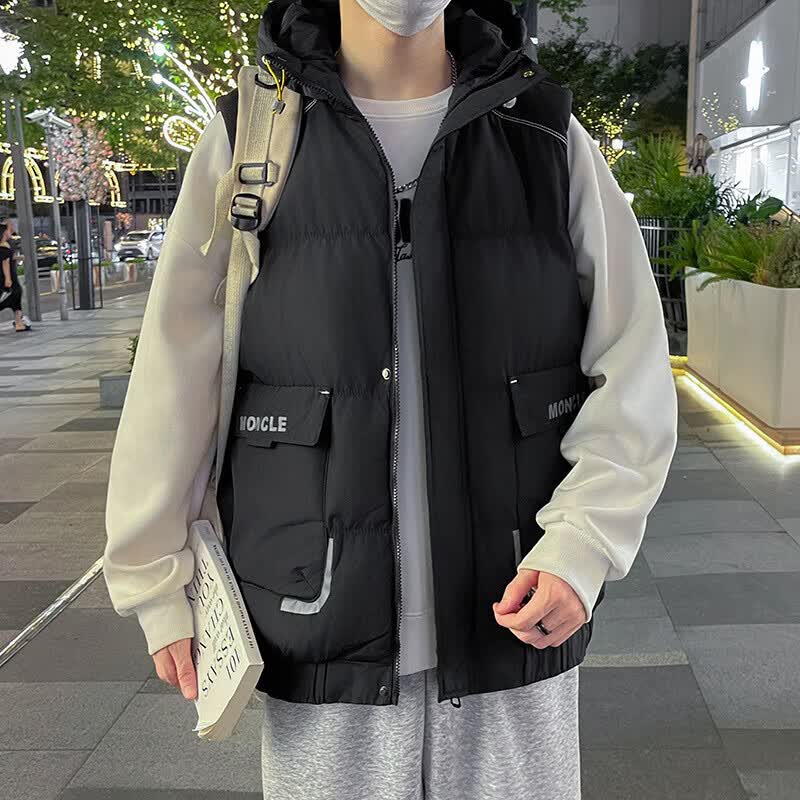 滔川棉马夹厚2020秋冬新款纯色韩版面包服女马甲外套棉衣