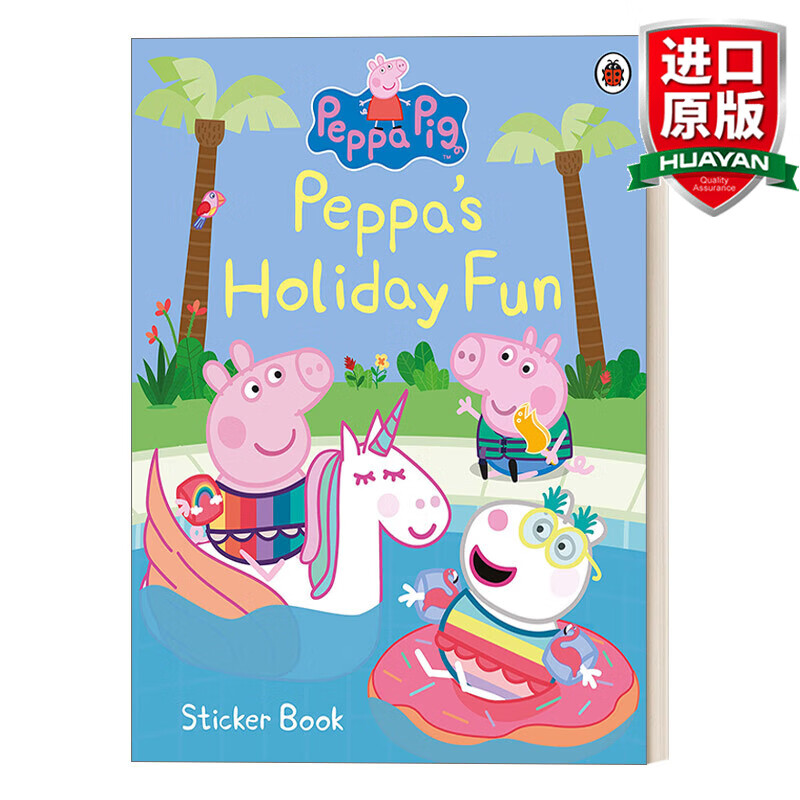 peppa pig: peppas holiday fun sticker book 英文原版 小猪佩奇