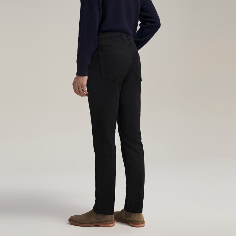 MAYOR男装 秋冬棉羊毛混纺黑色品质裤子弹力适度牛仔裤 黑色 38 （185/94A）