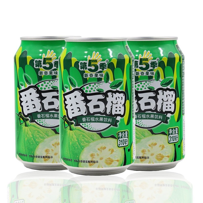 健力宝第5季水蜜桃汁果汁果味饮料310ml*24罐 第五季易拉罐装整箱 第5