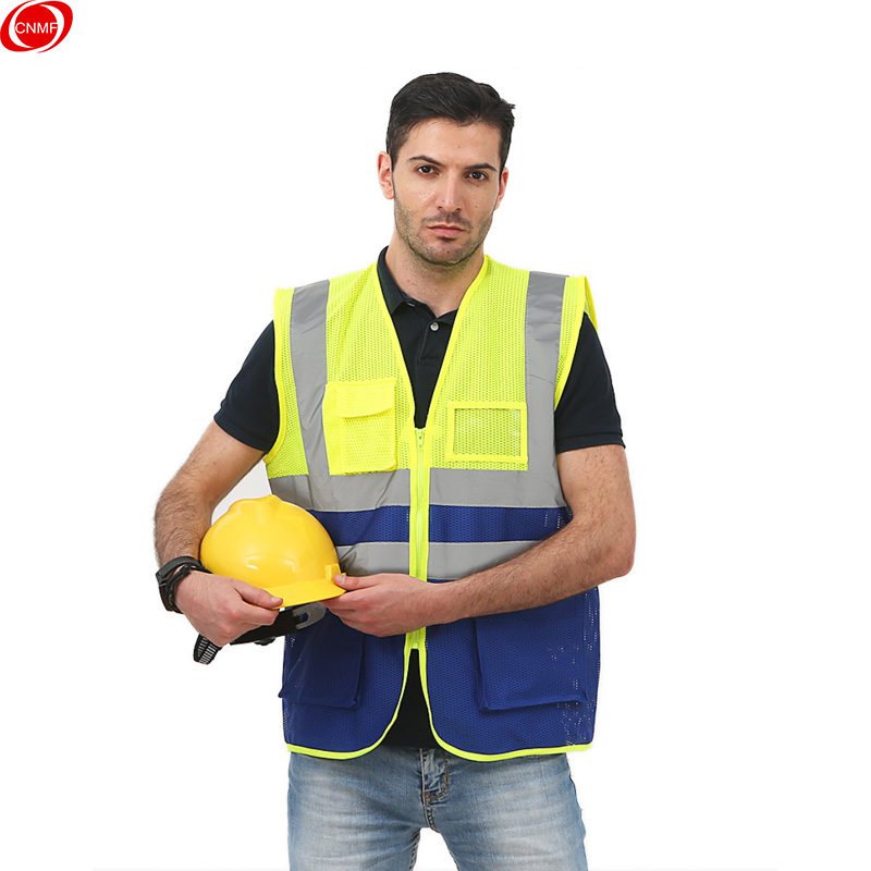 谋福cnmf196反光背心马甲工地建筑安全服环卫反光衣多口袋反光工作