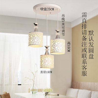 餐厅饭桌上呆灯三头创意餐桌现代简约个性大气led吧台卧室饭厅餐吊