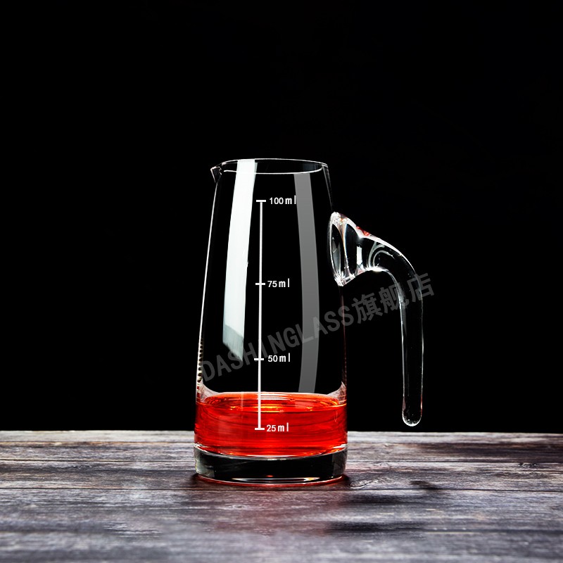 白酒杯分酒器水晶白酒倒酒壶分酒壶家用带刻度公杯玻璃倒酒器饭店酒盅