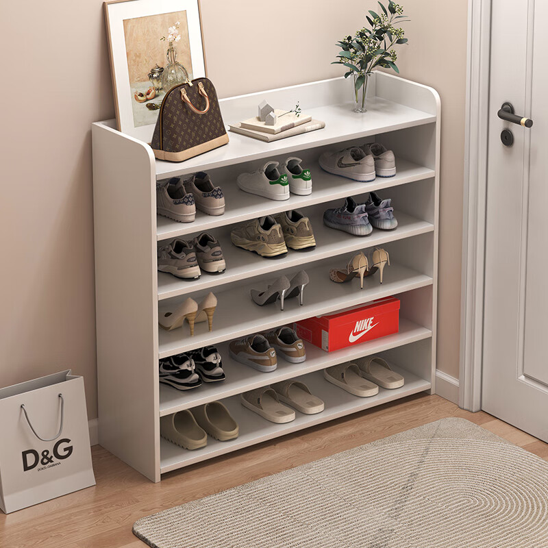 多层简易储物收纳置物架家用省空间门后柜子 【六层】60*30*95cm暖