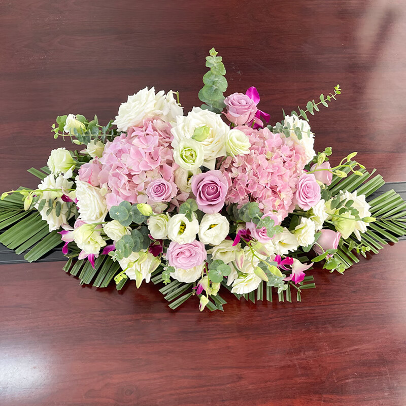 桌花会议商务用花婚礼签到台花北京鲜花速递同城会场布置 会议桌花a款