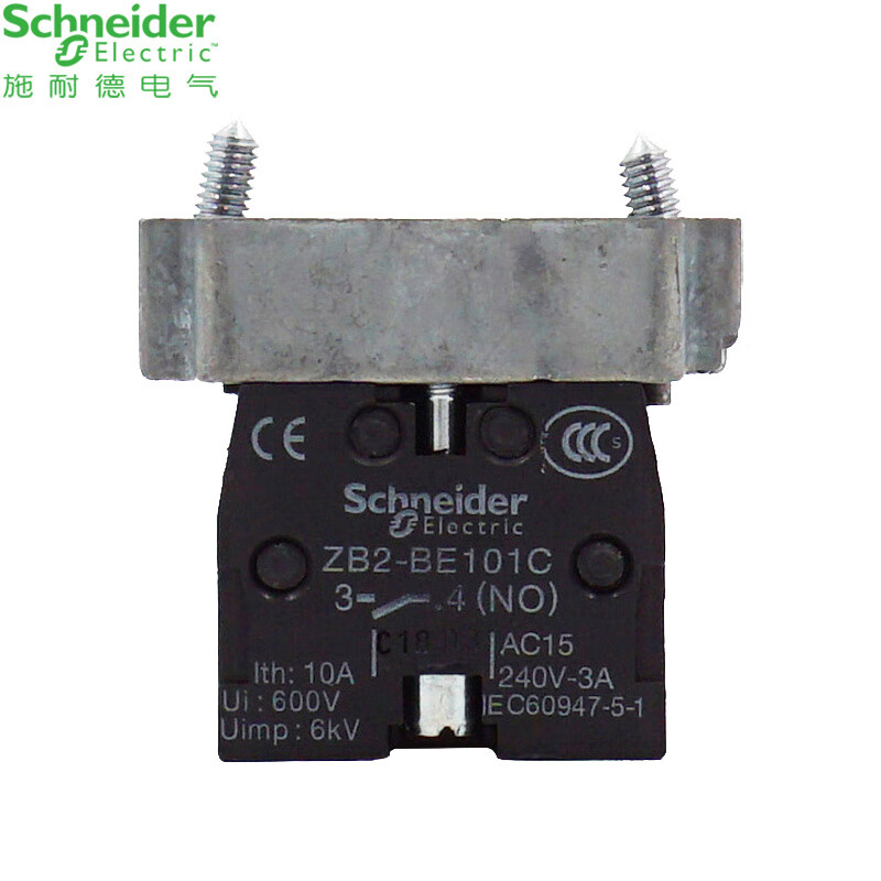 施耐德 按钮指示装置附件 触点基座 常开NO/常闭NC
22mm 安装孔径 ZB2BZ101C 一常开
