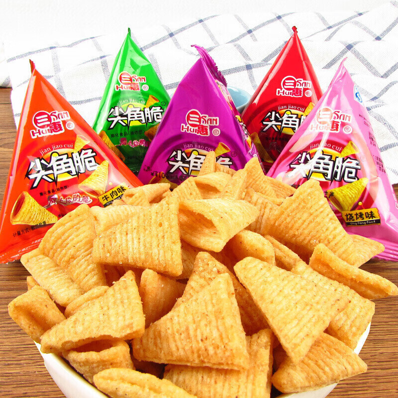 脆整箱休闲食品膨化妙脆角餐饮招待小零食尖角脆5袋 尖角脆50袋 口味