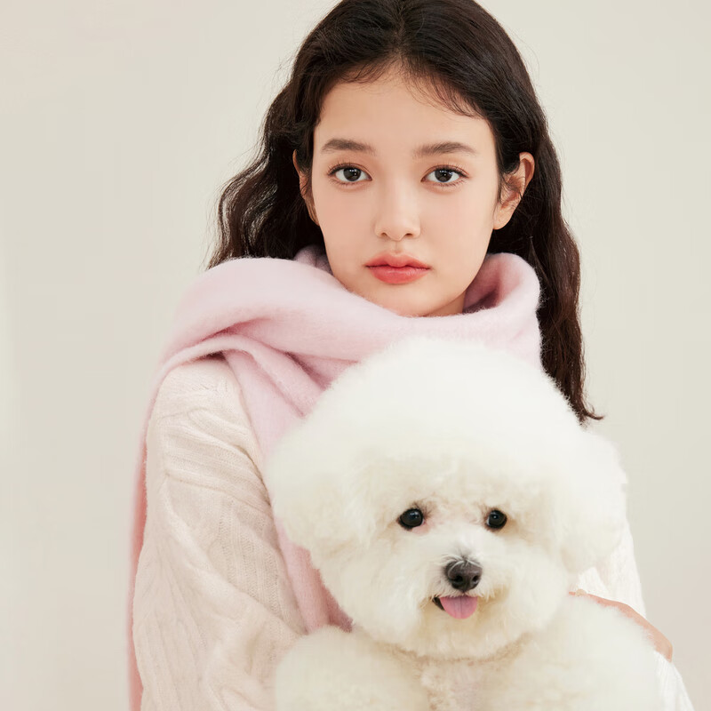 乐町仿牛绒绞花线套衫女20宽松圆领毛衣刺绣碎花上衣 白色（现货） S