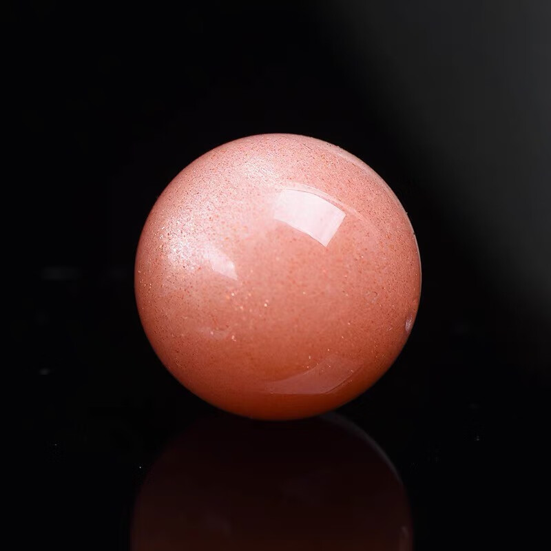 青鹊凰 原矿太阳石散珠圆珠 双面猫眼带星光单颗 多宝佛珠手串星月