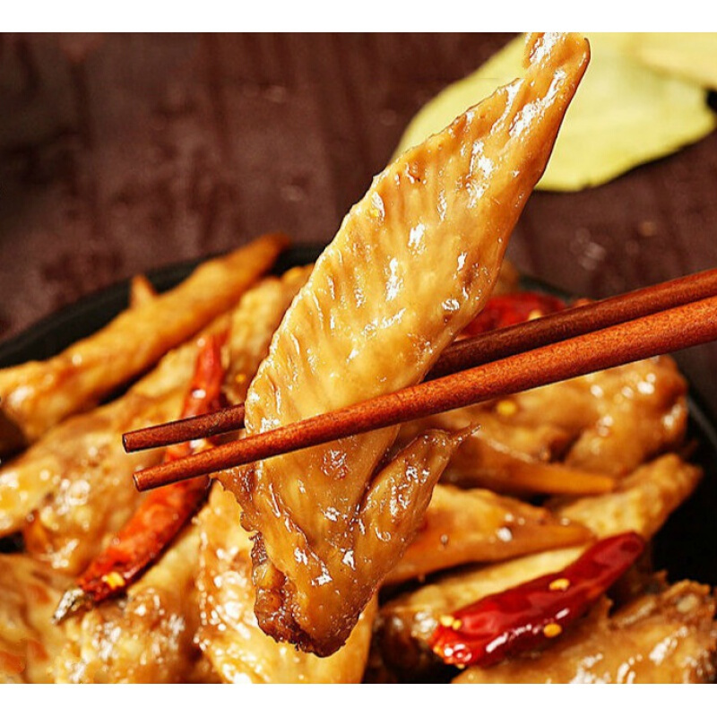 虎钢馋现卤现发鸡翅尖零食熟食 香辣卤鸡翅尖袋装顺丰 现卤鸡翅尖一斤