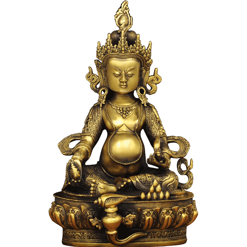 蓮善堂全銅黃財(cái)神擺件財(cái)神像藏傳密宗佛像家用佛堂寺廟供奉店鋪開(kāi)業(yè)禮品 49CM黃財(cái)神 雄s