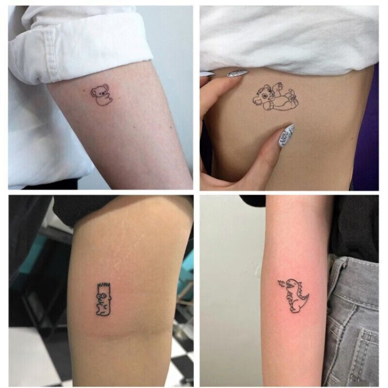 纹身贴字母alexander同款脸部纹身贴wakeup字母果汁卡通草本纹身贴