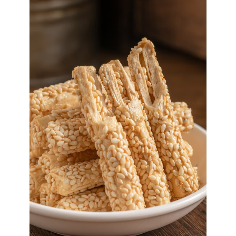 虎钢馋老式手工芝麻糖麦芽糖麻糖棍芝麻杆零食糖果酥棒后怀旧 250g装