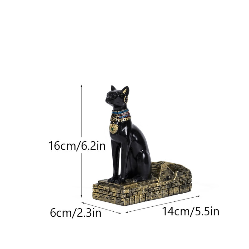 埃及贝斯特树脂工艺品古埃及猫神阿努比斯葡萄酒红酒架摆件 贝斯特